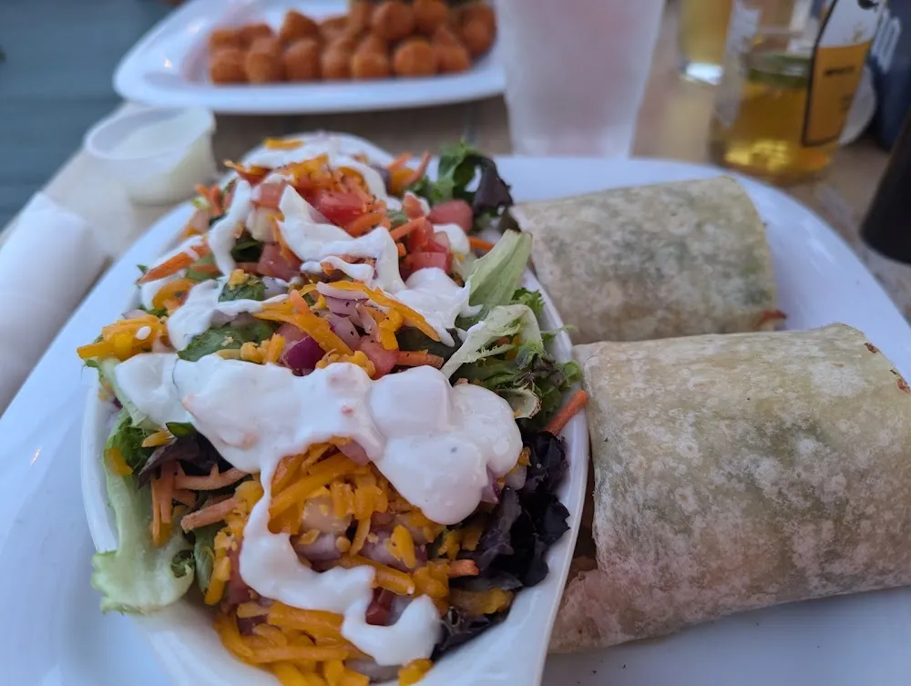 Steak Wrap with a Side Salad